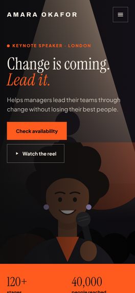 The Spotlight template on a phone